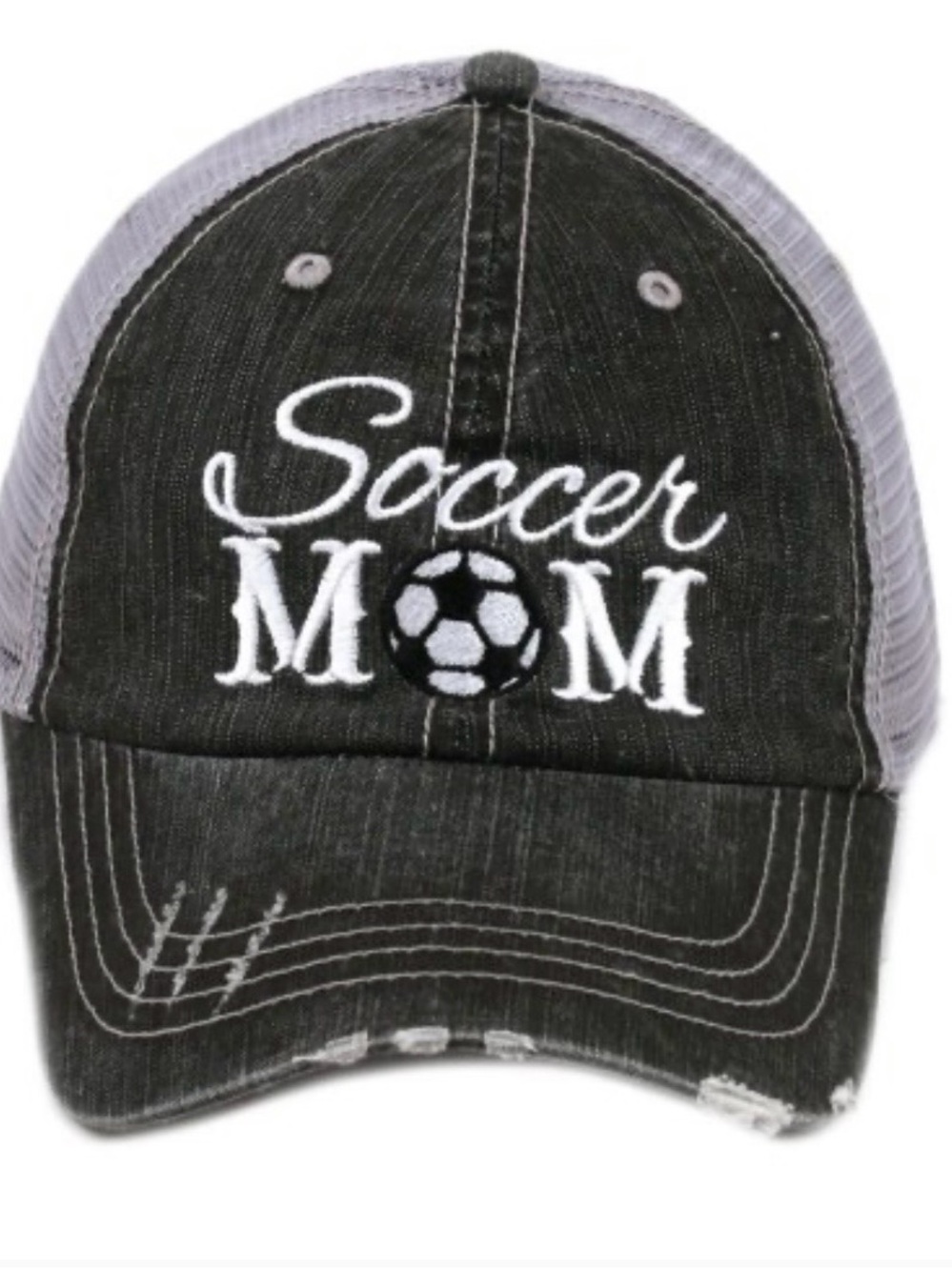 NWT Katydid Black and Gray Women’s Trucker Hat SOCCER MOM